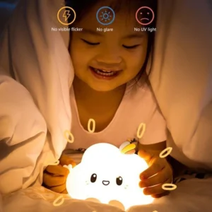 Cartoon Cloud Night Light Touch Control Warm Light Auto Off Timer Cute Bedside Lamp for Kids Nursery Room Birthday Gift 2026 New