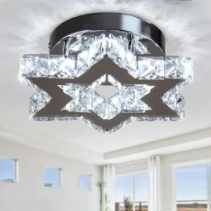 Chandelier LED Crystal Chandelier Modern Flush Mount Ceiling Light Fixtures LED Star Mini Chandeliers Light Fixture Ceiling Lamp