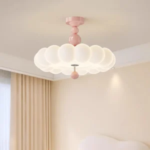 Modern Cream Style Bedroom Ceiling Lights LED Children's Room Cloud Light Warm Princess Room Boy Girl Bedroom Ceiling Lamps