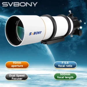 Svbony SV48P 90/102mm Aperture OTA Astronomical Telescope Dual Speed Focuser Refractor for Deep Sky Astrophotography