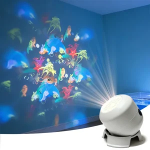 LED Dynamic Projector USB Rechargeable Projection Night Light Adjustable Lighting for Home Christmas Parties Floor and Ceiling