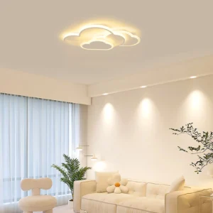 Cloud Shape LED Ceiling Light Fixture Modern 3-Color Lighting Acrylic Ceiling Lamp for Living Room Bedroom Kid's Room 52x31cm