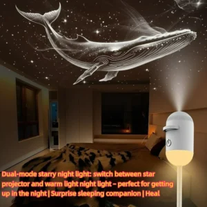 2-in-1 Mini Galaxy Star Projector Night Light – Starry Sky Ambient Lamp for Bedroom Sleep & Decoration