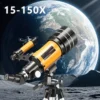 150x zoom HD night vision F30070 high power professional astronomical telescope to observe the moon with low tripod