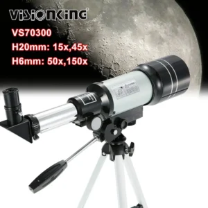 Visionking 150X HD 70300 Astronomical Telescope Professional Kids Refractor Moon Observation Stargazing Birdwatching Monocular