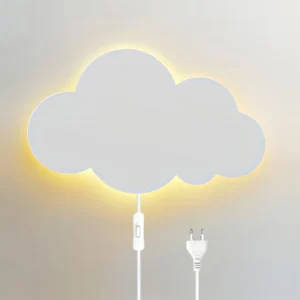 LED Cloud Wall Lamp With Plug Baby Room Bedroom Bed Living Dining Room Attic Creative Warm Decoration Wall Light AC110V-230V