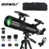 BORWOLF 90600 Astronomical Telescope, High Power Large Aperture 90MM HD Professional for Deep Space Observation Star Gazing,