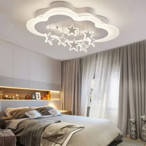 Children's lamp: modern minimalist star and cloud ceiling light for boys and girls, romantic LED fixture for study and bedroom
