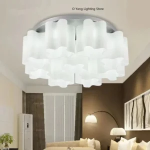 Modern Minimalist Cloud Ceiling Light Creative Circular Glass LED Ring Suitable for Children's Bedroom Hallways Restaurant